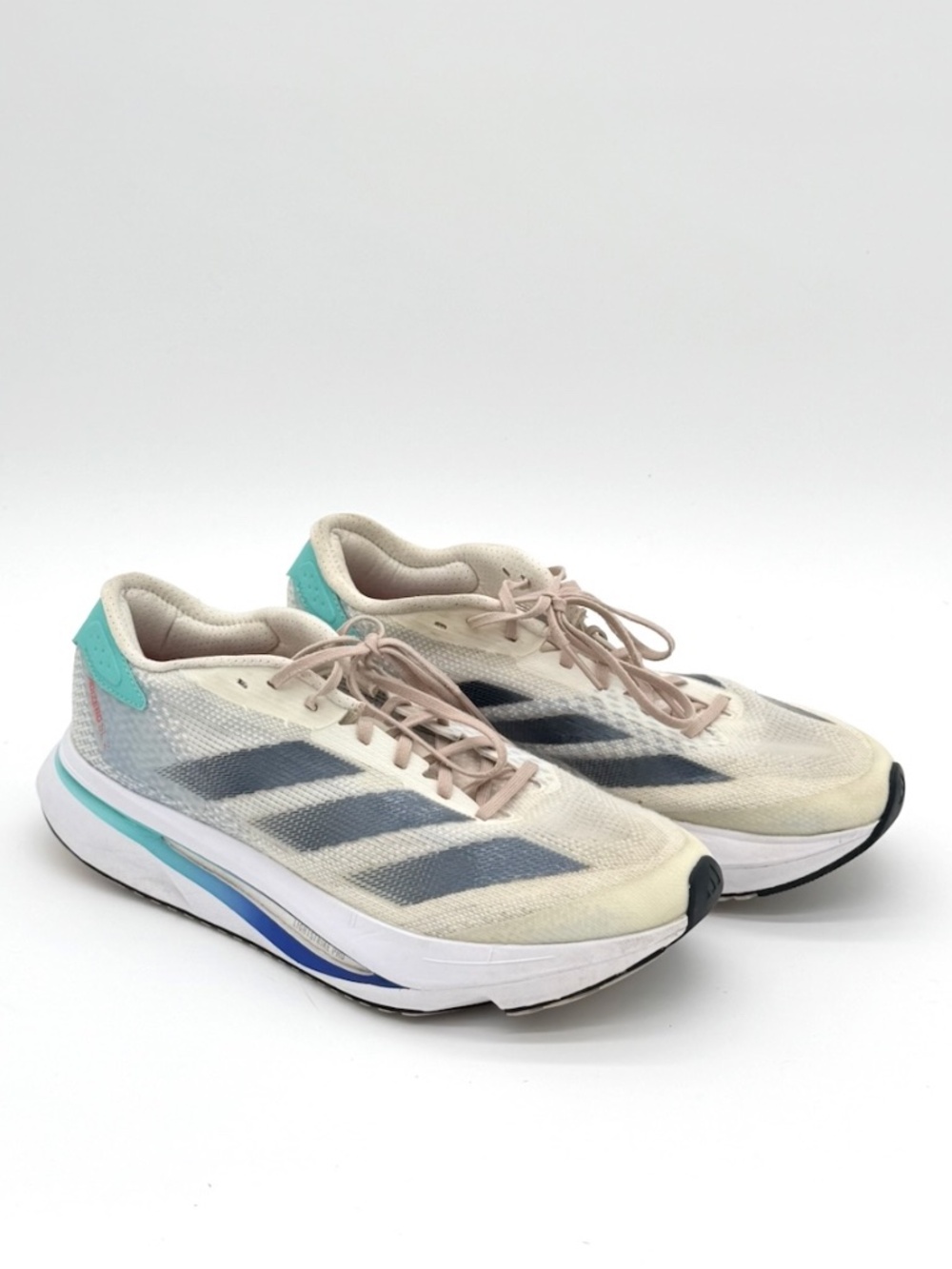 adidas Adizero SL2 Off White Aurora Ink Flash Aqua Women's Size 9.5 Running